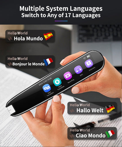 Smart AI Scan & Voice Translator Pen – 112+ Languages, Offline Mode