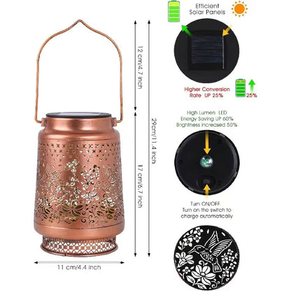 Decorative Solar Hummingbird Lantern