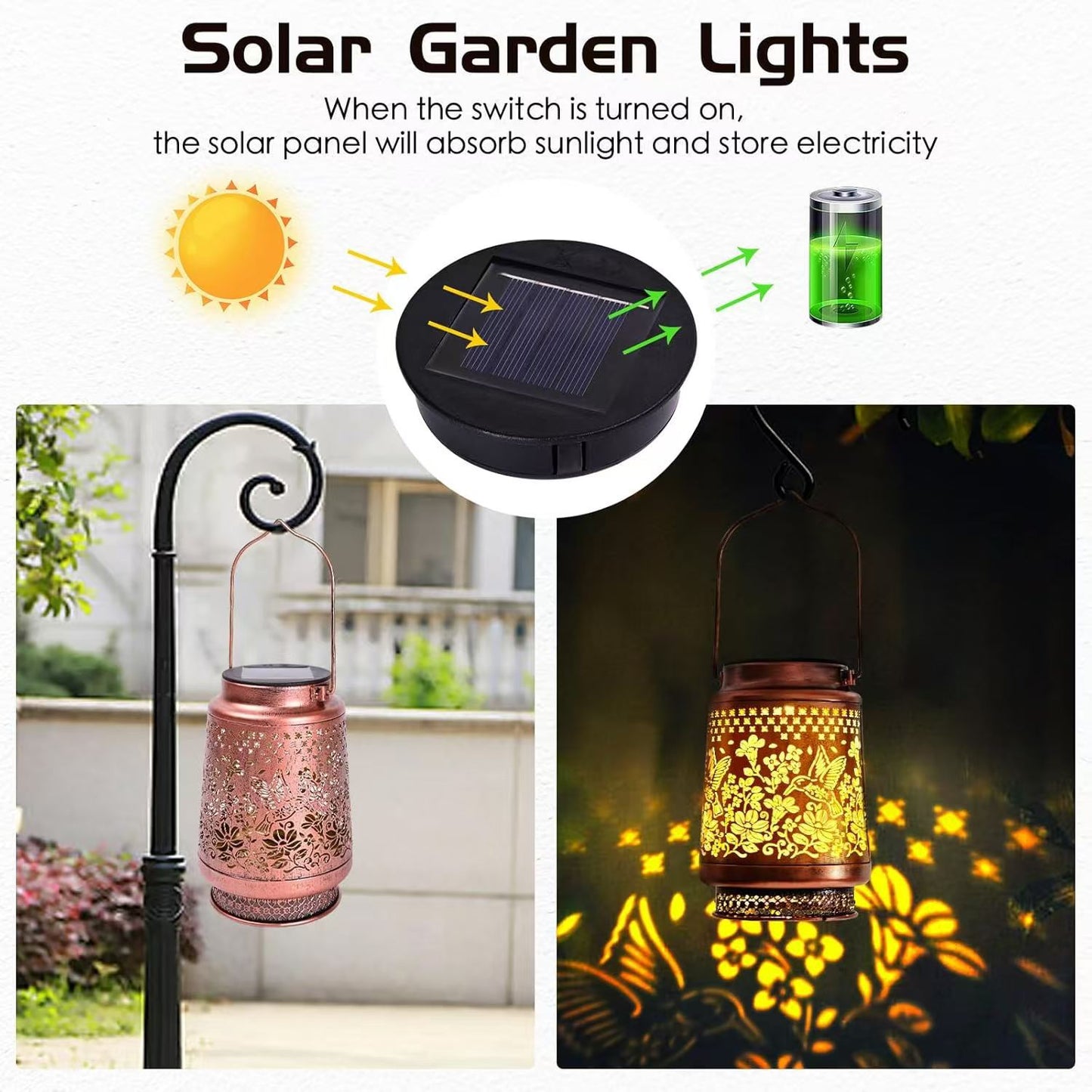 Decorative Solar Hummingbird Lantern