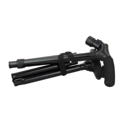 Folding LED Walking Cane – 4-Prong Base, Adjustable 88–98cm