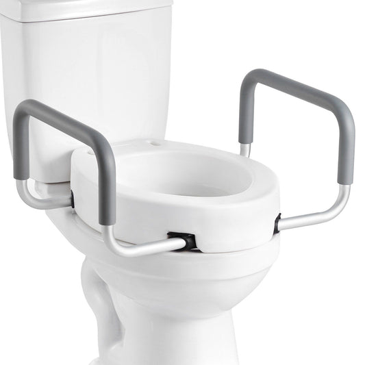 Raised Toilet Seat with Arms – 3.5 inch Lift, 136.1kg Capacity