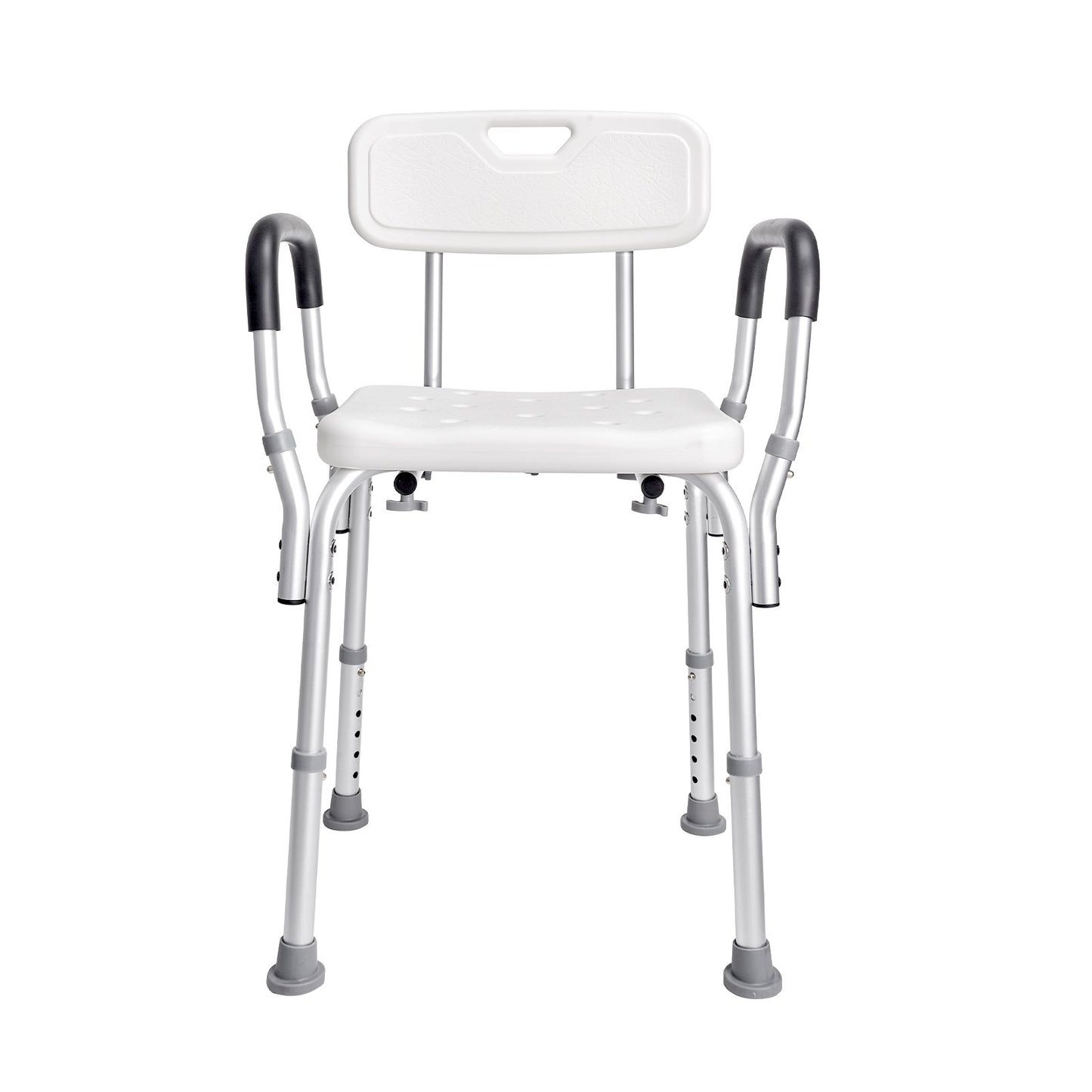 Adjustable Shower Chair with Back & Arms – 158.8kg Capacity