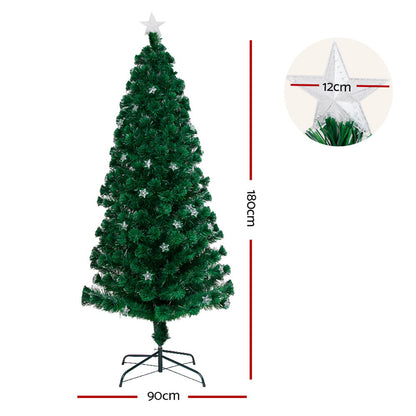 1.8m LED Optic Fibre Christmas Tree