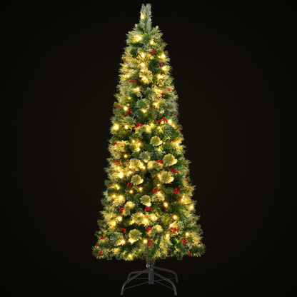 1.8m Jingle Jollys LED Christmas Tree Red Berries