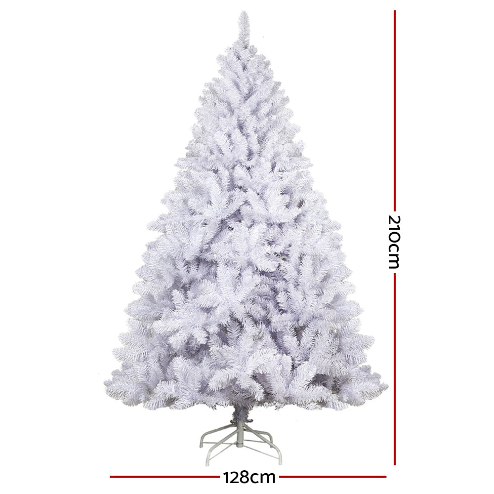 2.1m Jingle Jollys 1000 Tips White Christmas Tree