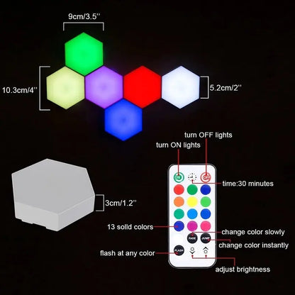 Hexagon LED Wall Light Set