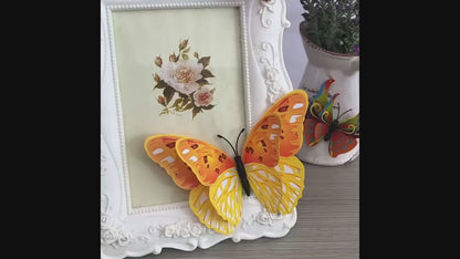 12pcs 3D Double Layer Butterflies Wall Stickers - Living Room Decor