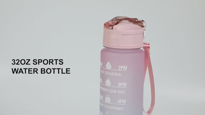 900ML Sports Water Bottle with Time Marker